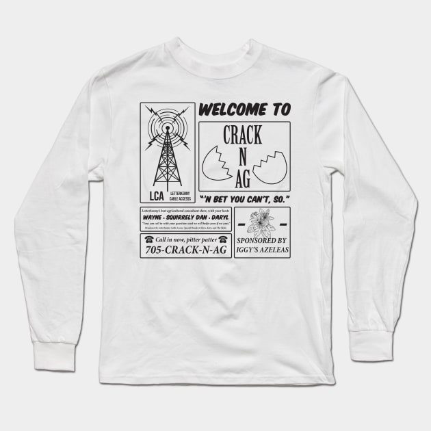 Crack N Ag (Black) Long Sleeve T-Shirt by sheepypu